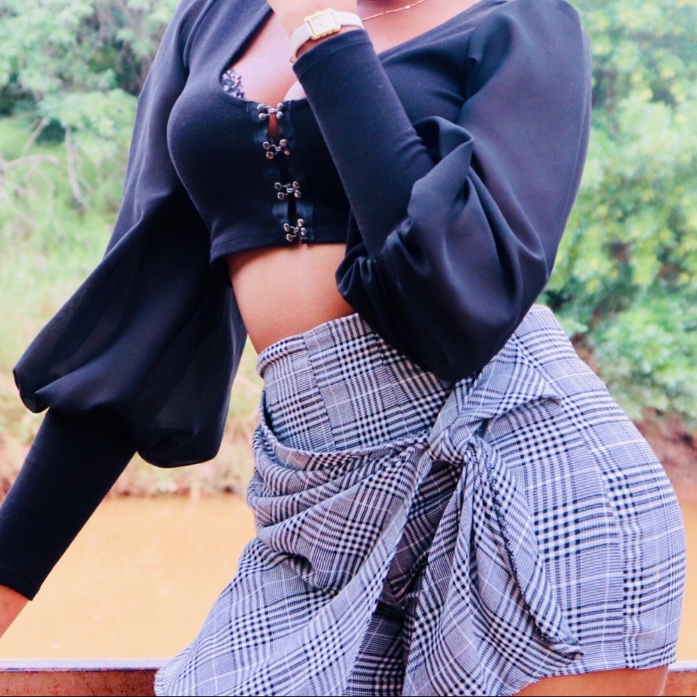 Checked skort - Picture 2 of 2